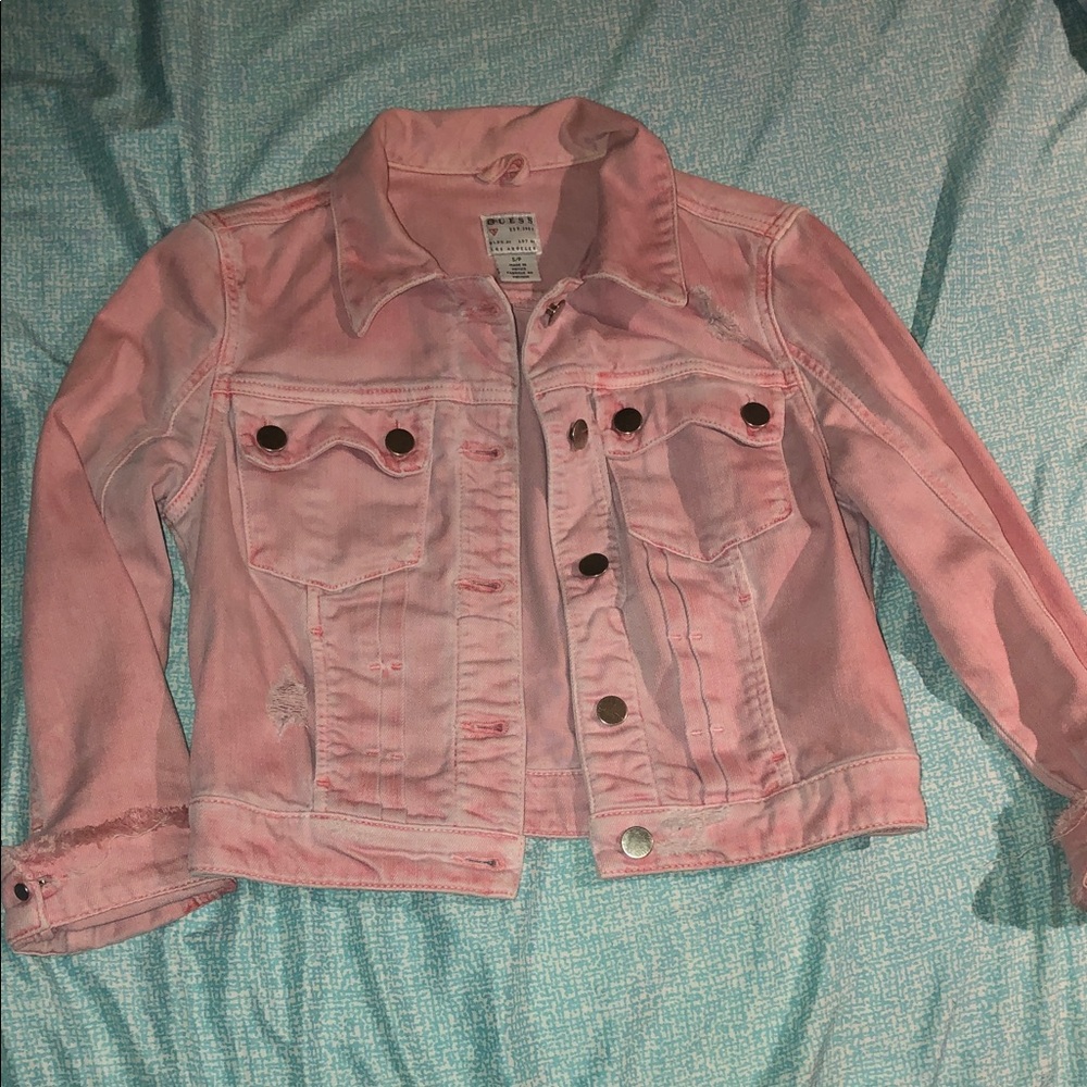 Guess Light Pink Denim Jacket